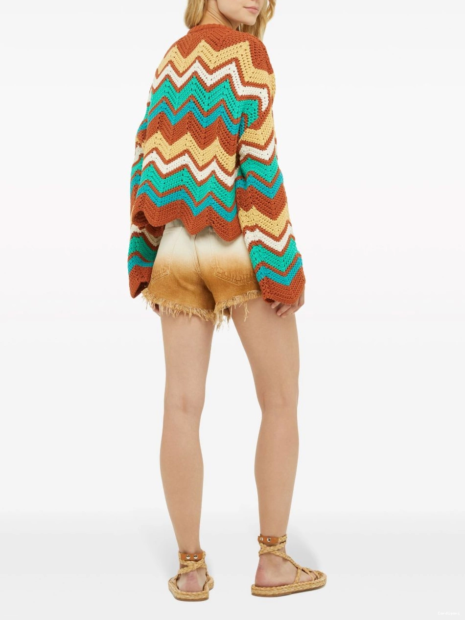 Affordable Kaleidoscopic Alanui Women chevron jumper knit 0331